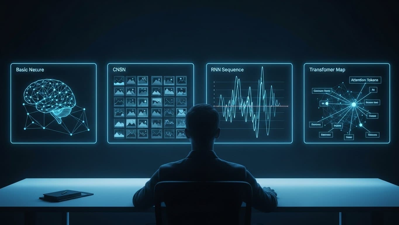 Neural Networks, CNNs, RNNs, and Transformers - The Engines Behind Today’s Intelligent Systems - Main image