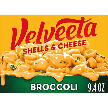 Velveeta Shells & Cheese Broccoli with Shell Pasta, Cheese Sauce & Broccoli Florets, 9.4 oz Box~$0.93 With S&S @ Amazon
