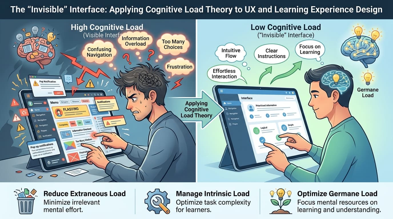 The “Invisible” Interface: Applying Cognitive Load Theory to UX and Learning Experience Design - Main image
