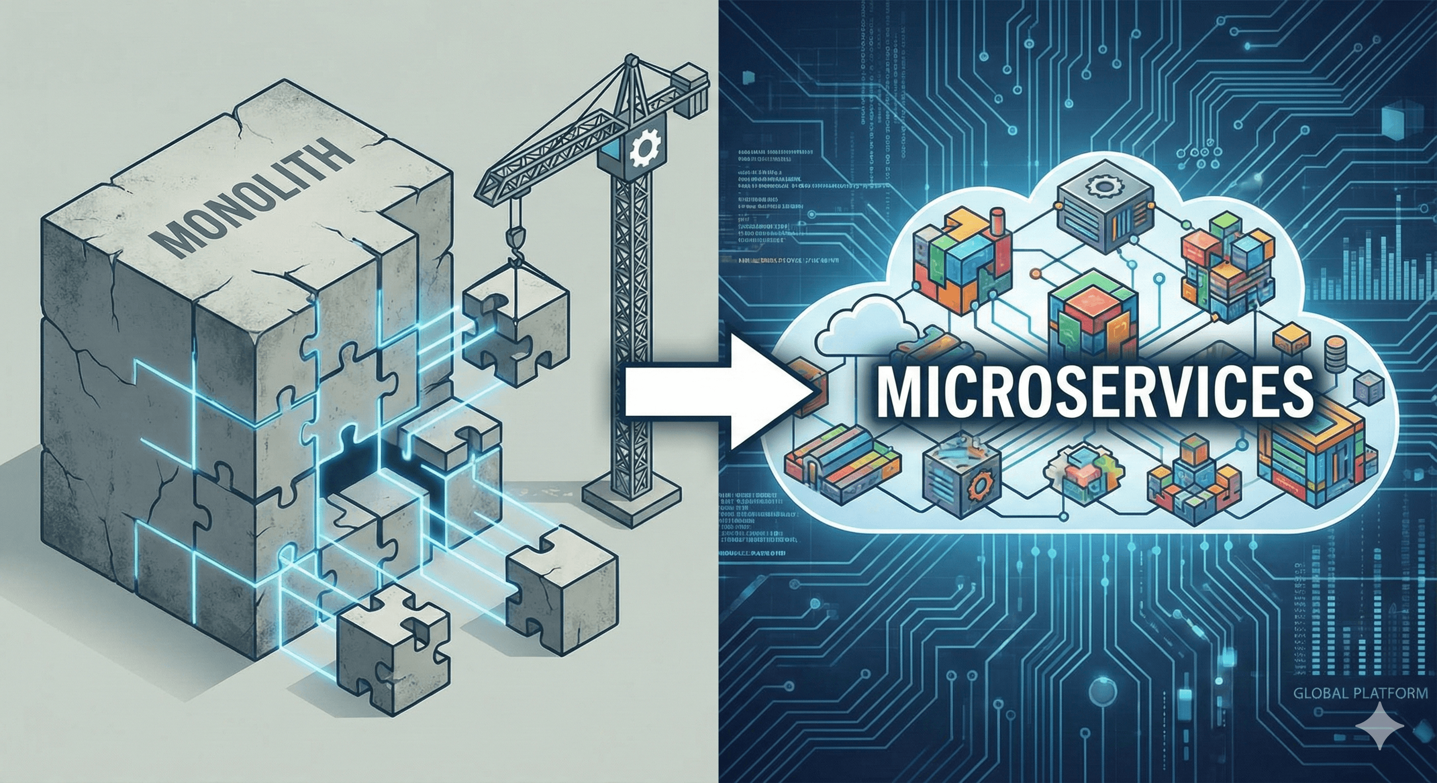 Monolith vs. Microservices - Main image